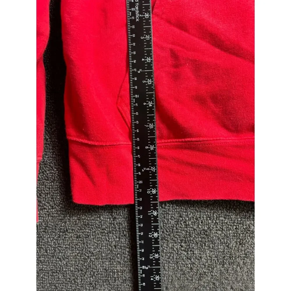 The North Face Hoodie Sweatshirt Mens Size L Red Big Logo Style 721556